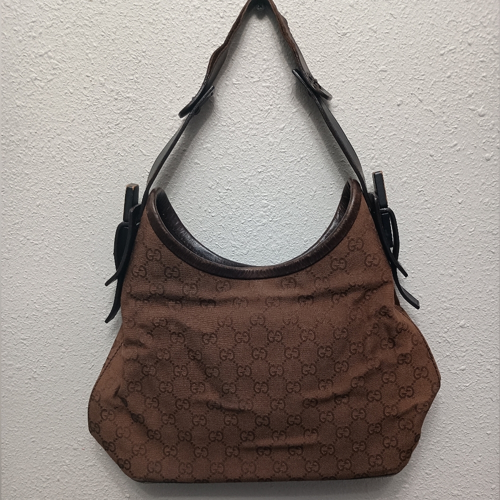 Gucci Tan Monogram Shoulder Bag